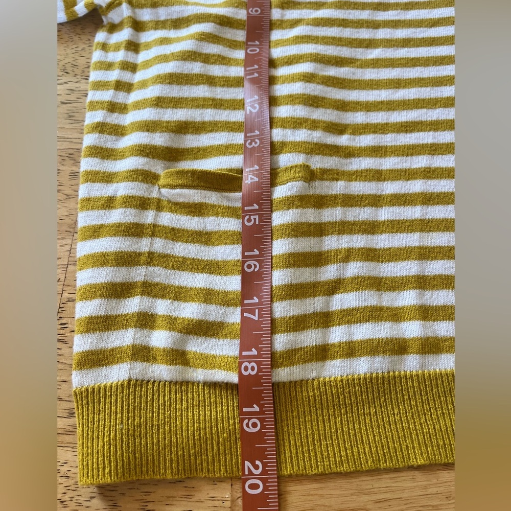 Charlie & Robin Anthropologie Women’s Sweater Yellow & White Stripped XS Boho - Picture 8 of 9